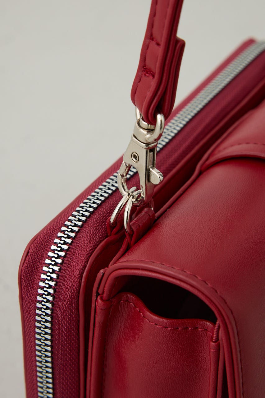 ターンロックフラップウォレットバッグ RED FREE