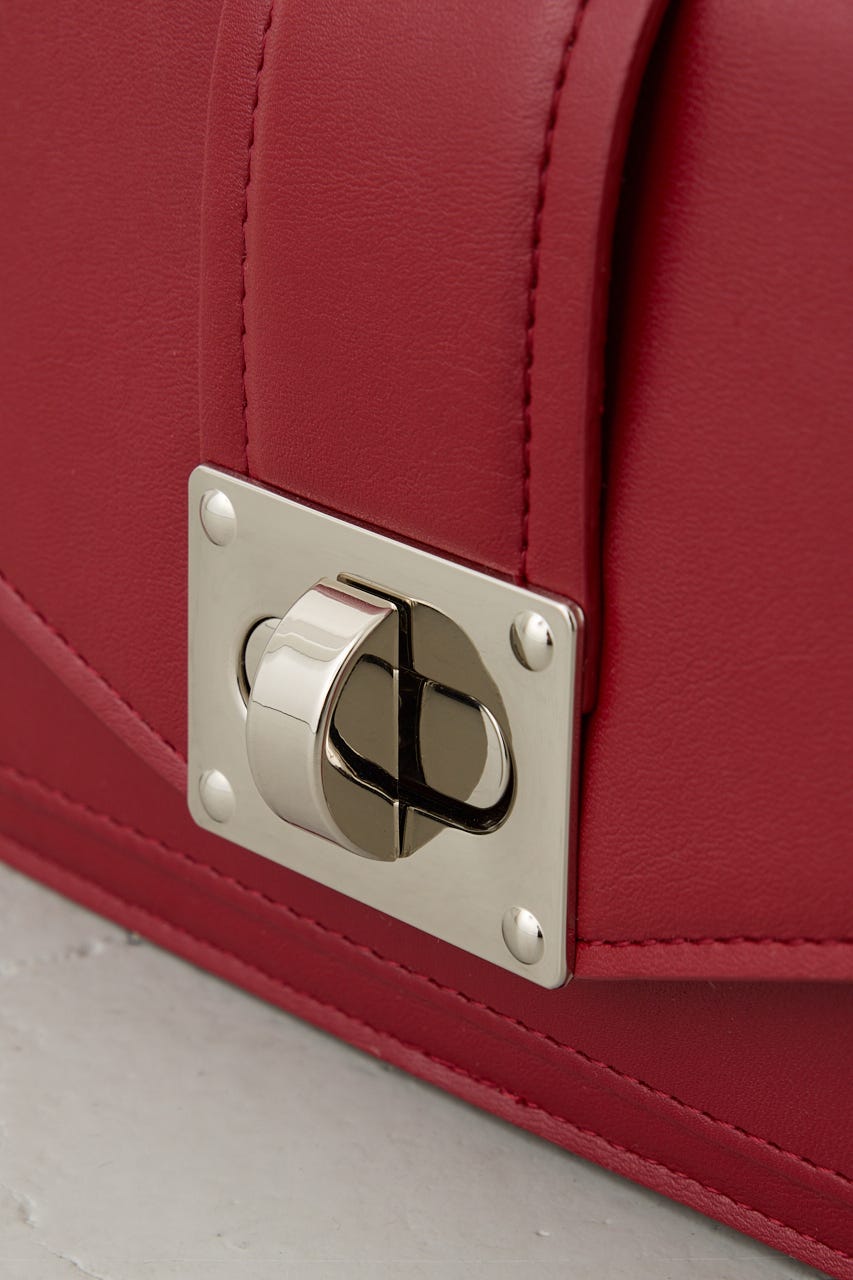 ターンロックフラップウォレットバッグ RED FREE