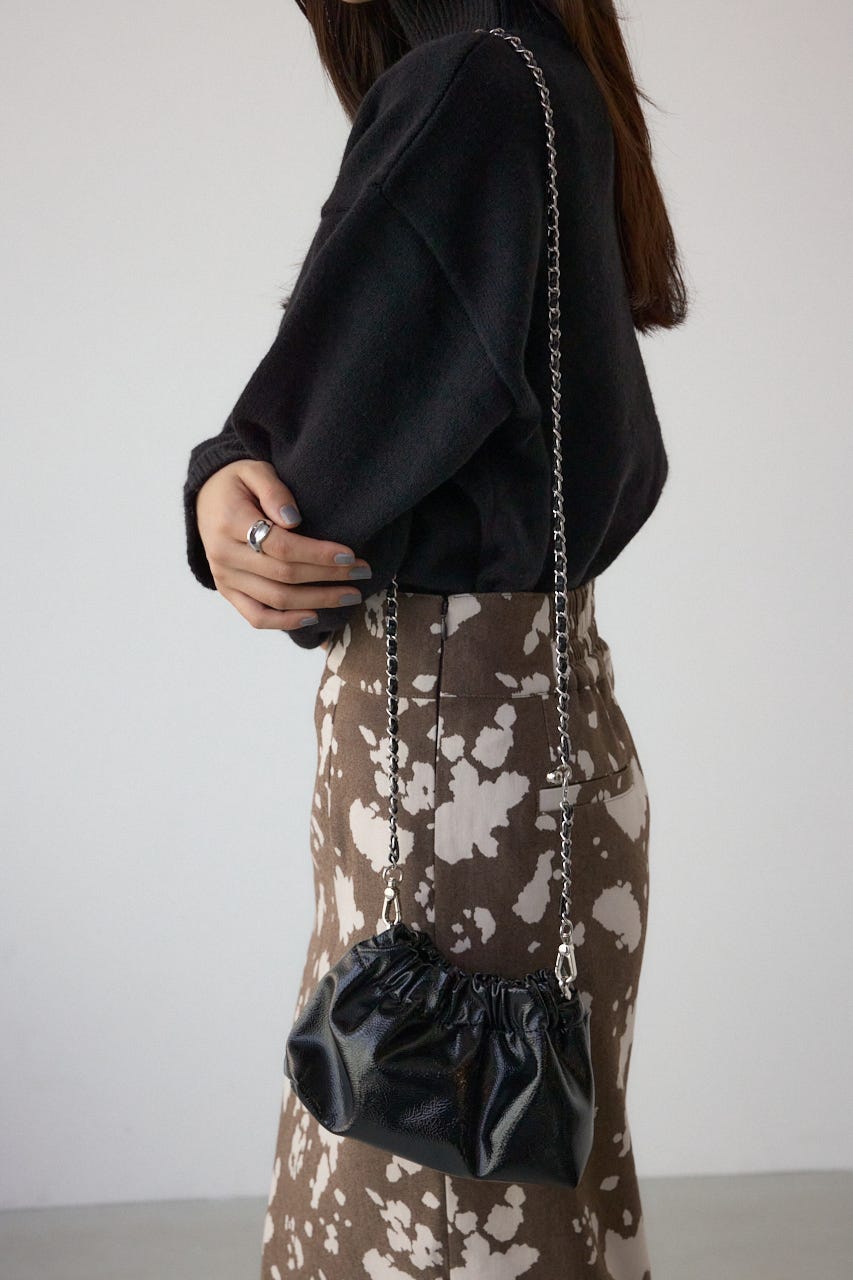 メタルチェーンポシェットバッグ BLK FREE