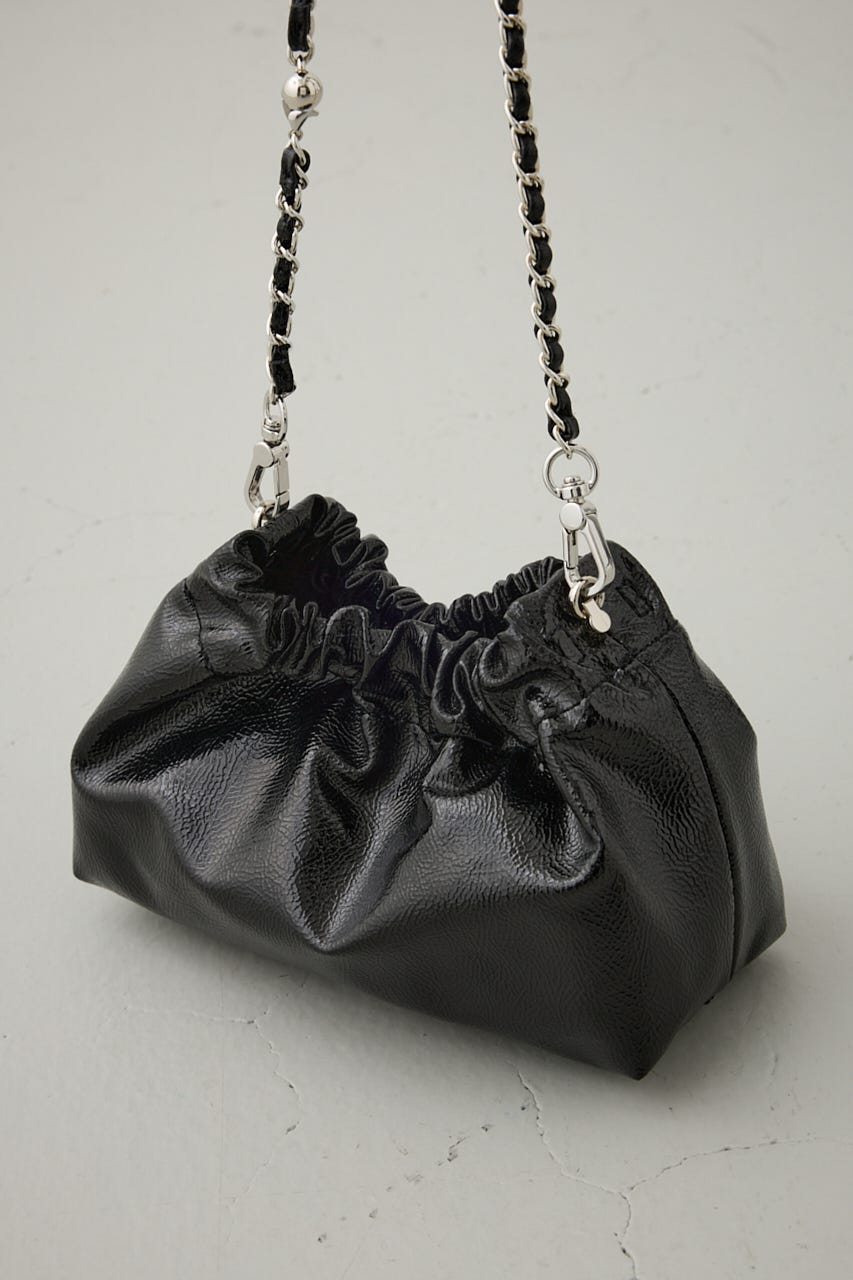 メタルチェーンポシェットバッグ BLK FREE