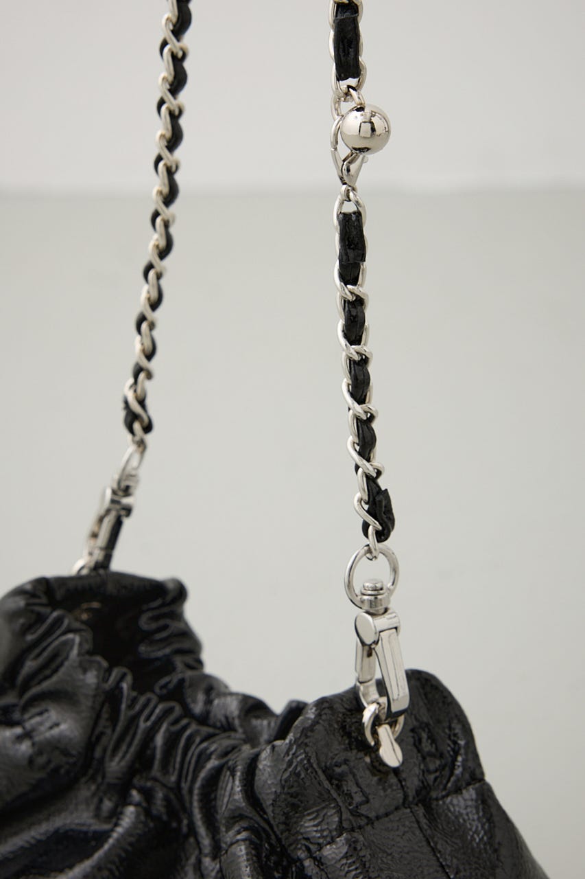 メタルチェーンポシェットバッグ BLK FREE