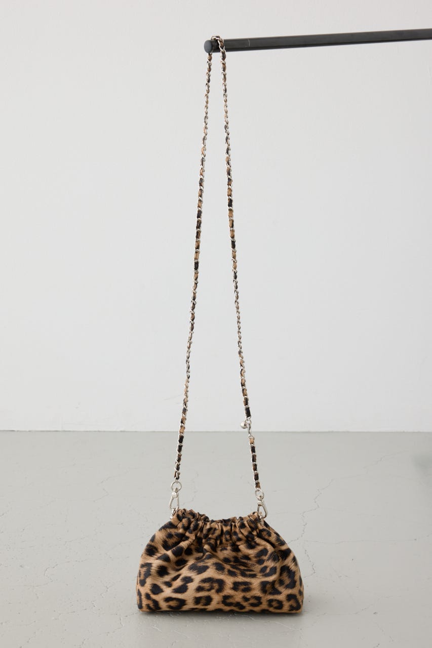 メタルチェーンポシェットバッグ 柄BRN FREE