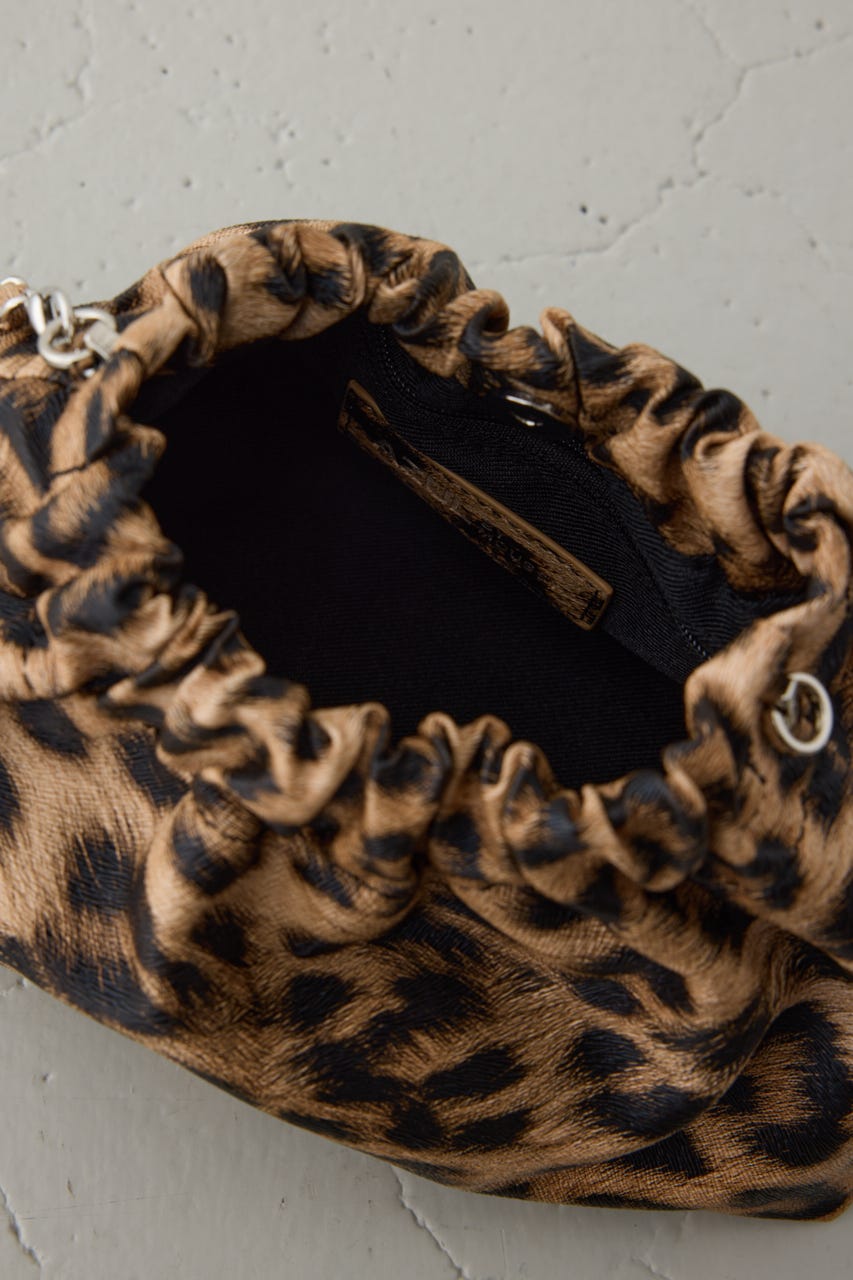 メタルチェーンポシェットバッグ 柄BRN FREE