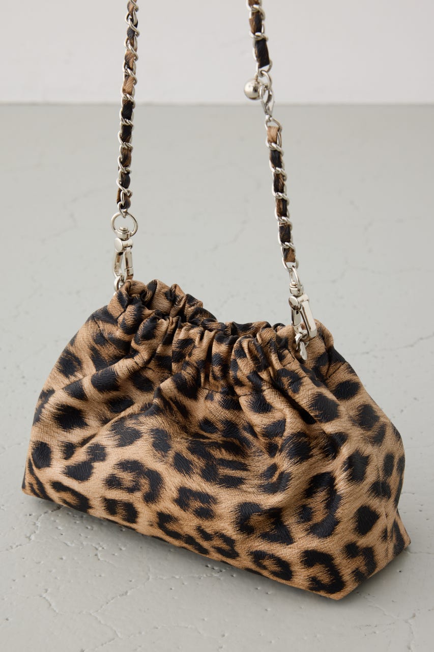 メタルチェーンポシェットバッグ 柄BRN FREE