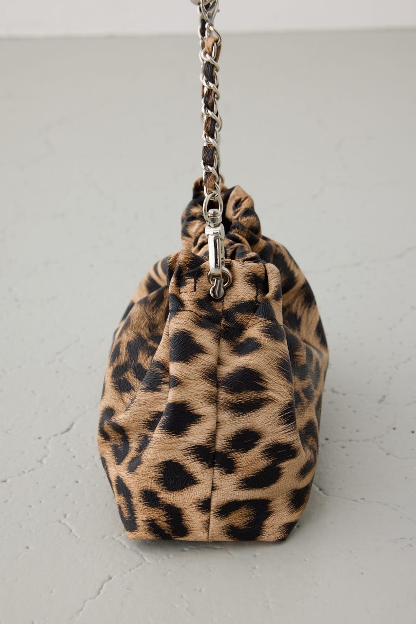 メタルチェーンポシェットバッグ 柄BRN FREE