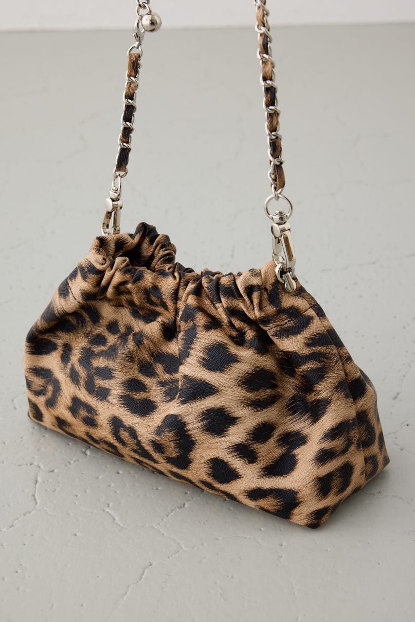 メタルチェーンポシェットバッグ 柄BRN FREE