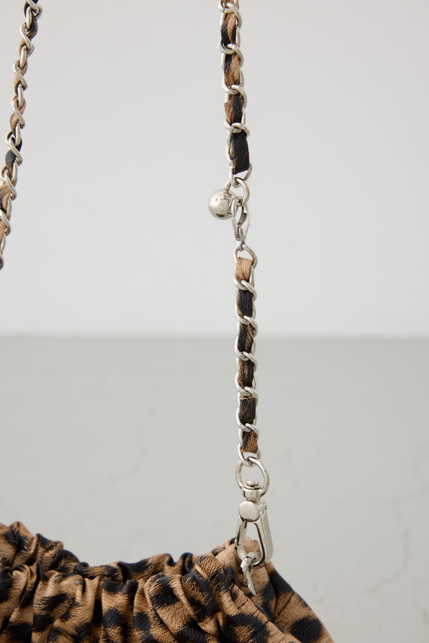 メタルチェーンポシェットバッグ 柄BRN FREE