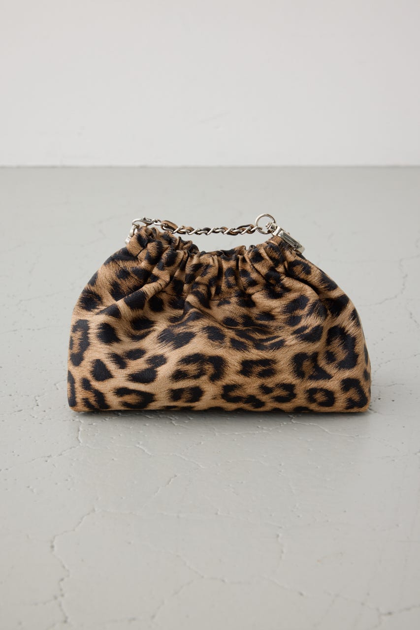 メタルチェーンポシェットバッグ 柄BRN FREE