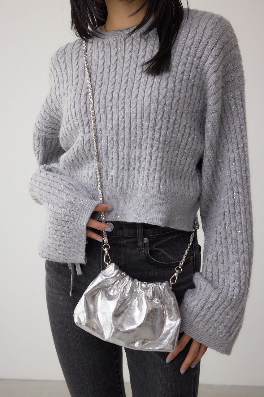 メタルチェーンポシェットバッグ SLV FREE