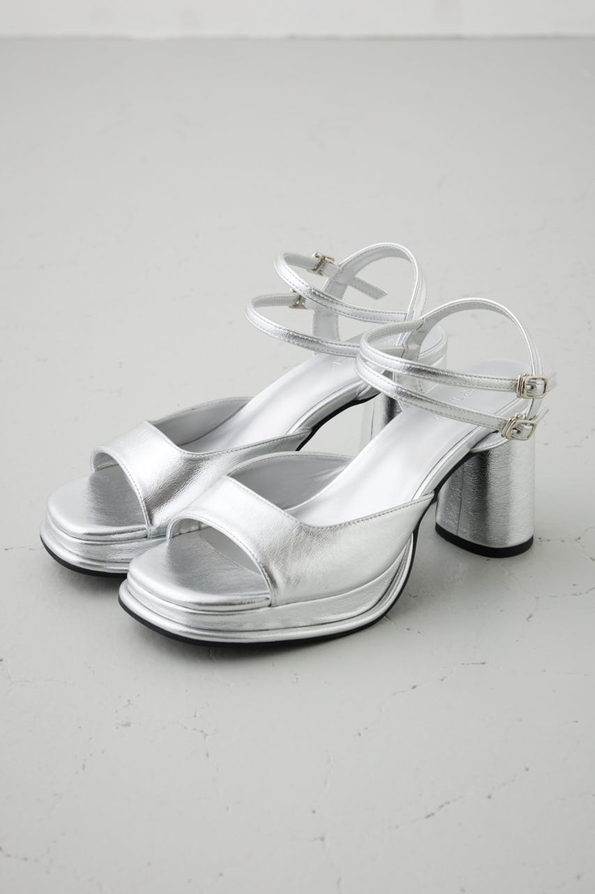 スクエアカットプラットフォームサンダル SLV LL