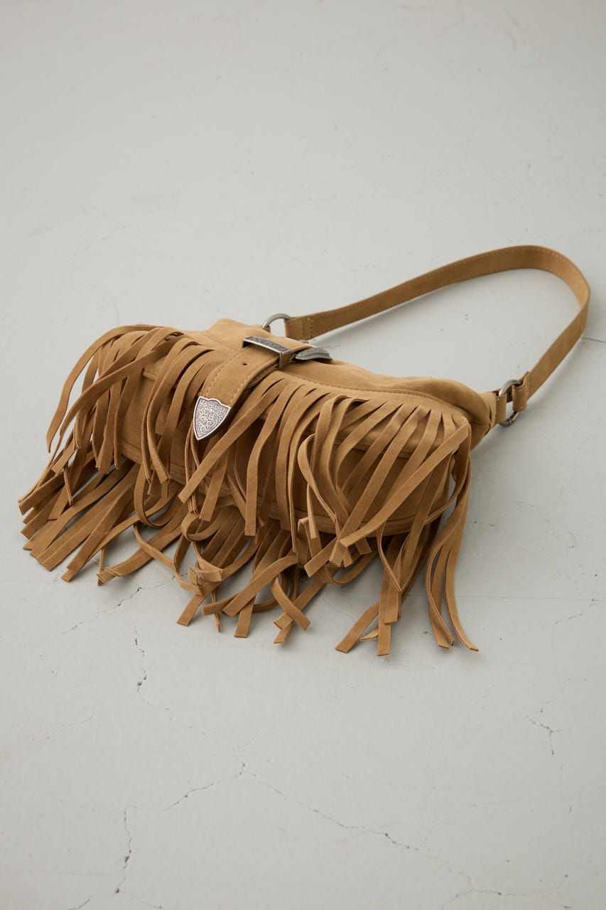 ウエスタンフリンジスエードバッグ BEG FREE