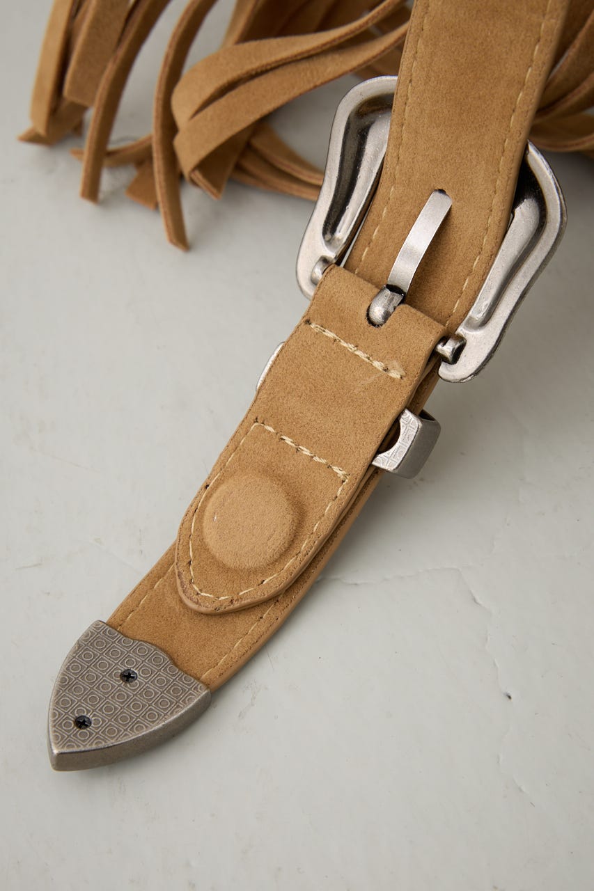 ウエスタンフリンジスエードバッグ BEG FREE