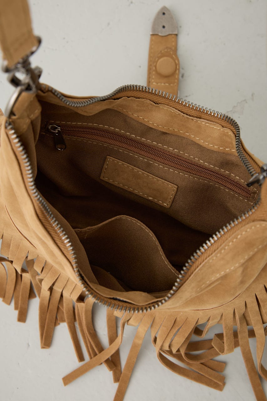 ウエスタンフリンジスエードバッグ BEG FREE