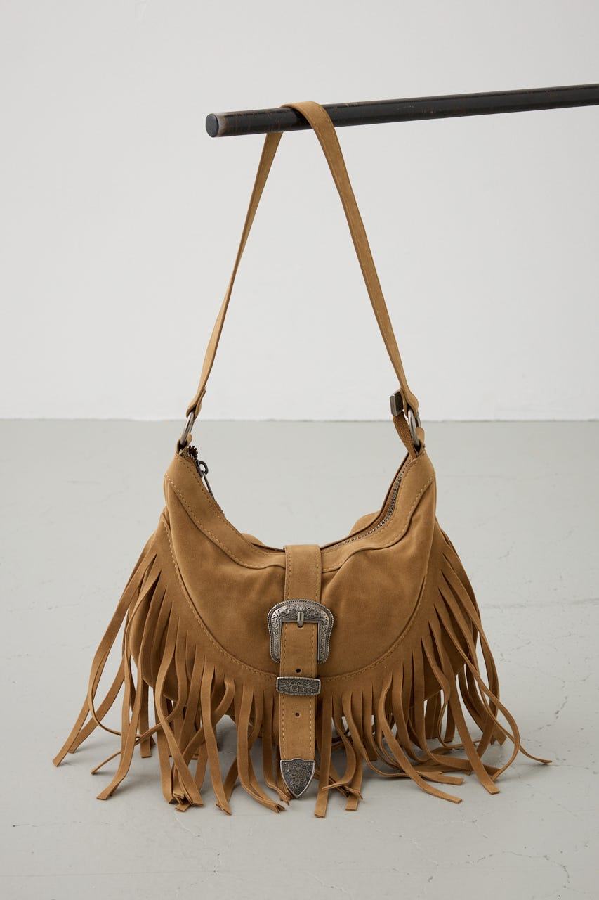 ウエスタンフリンジスエードバッグ BEG FREE