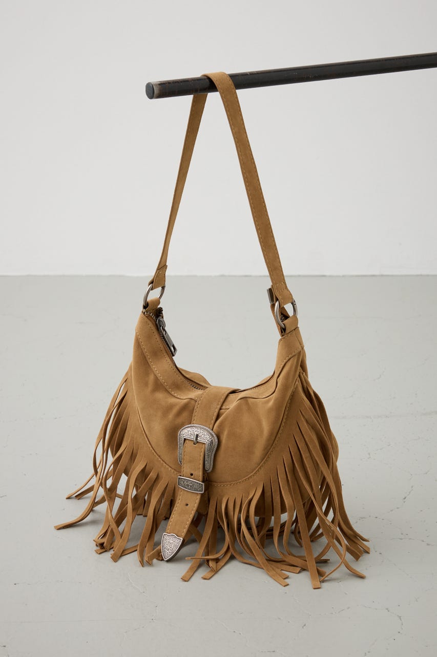 ウエスタンフリンジスエードバッグ BEG FREE
