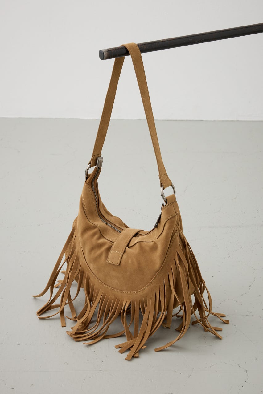ウエスタンフリンジスエードバッグ BEG FREE