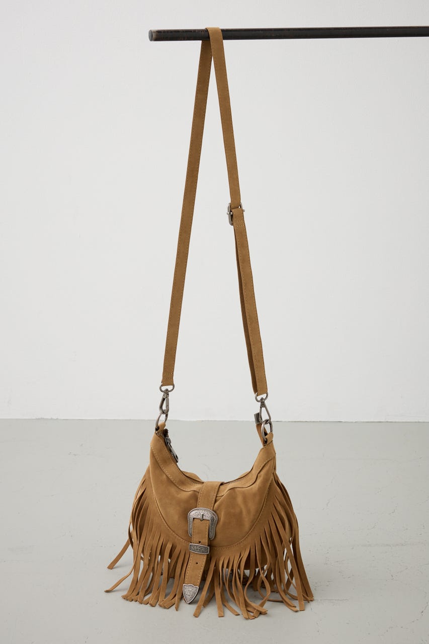 ウエスタンフリンジスエードバッグ BEG FREE