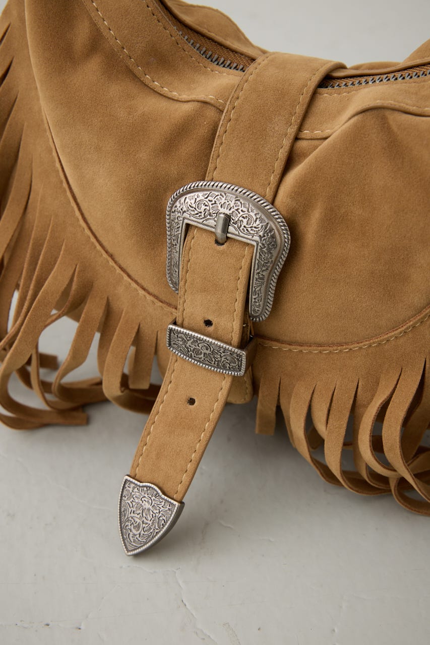 ウエスタンフリンジスエードバッグ BEG FREE