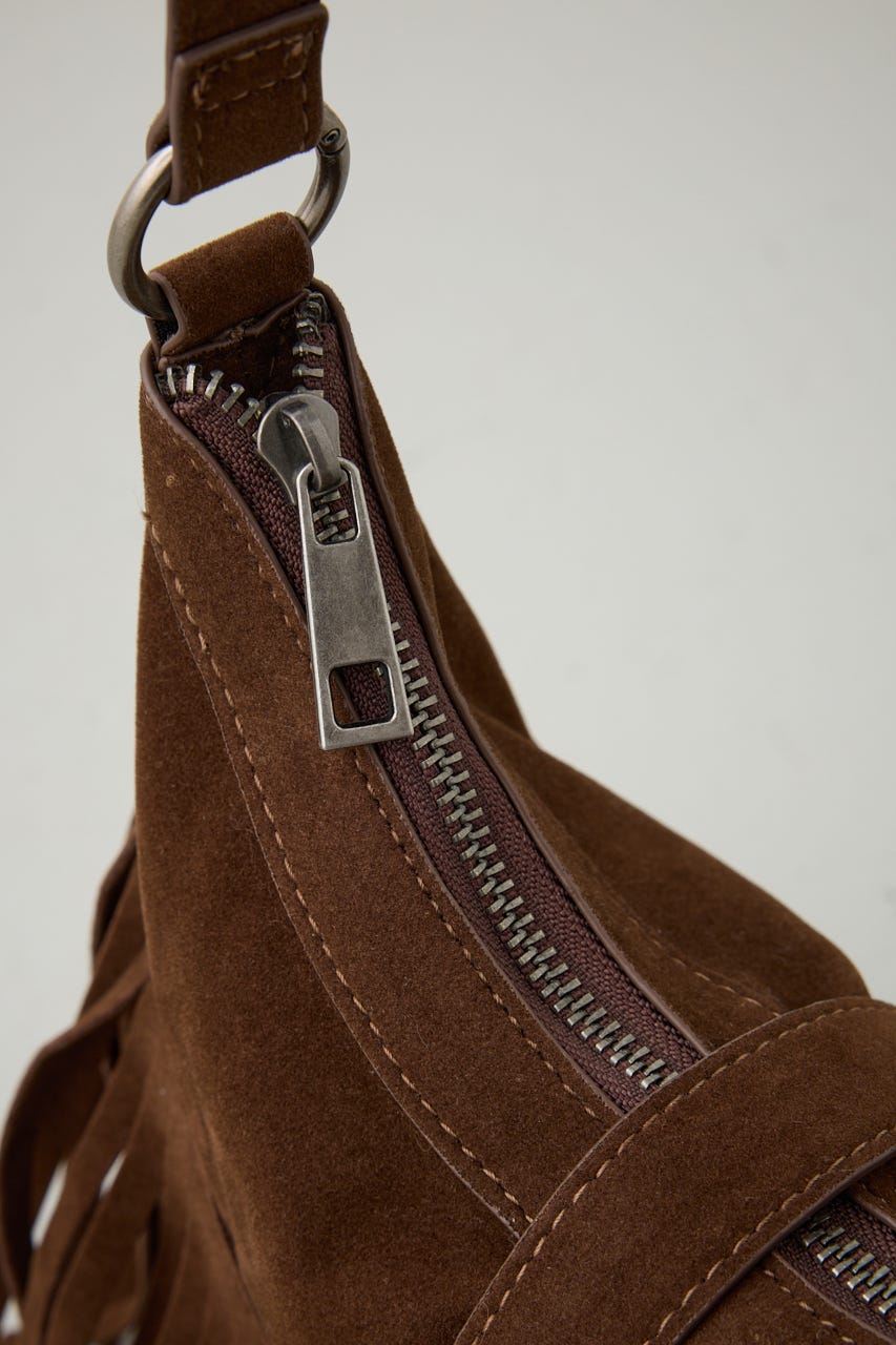 ウエスタンフリンジスエードバッグ BRN FREE