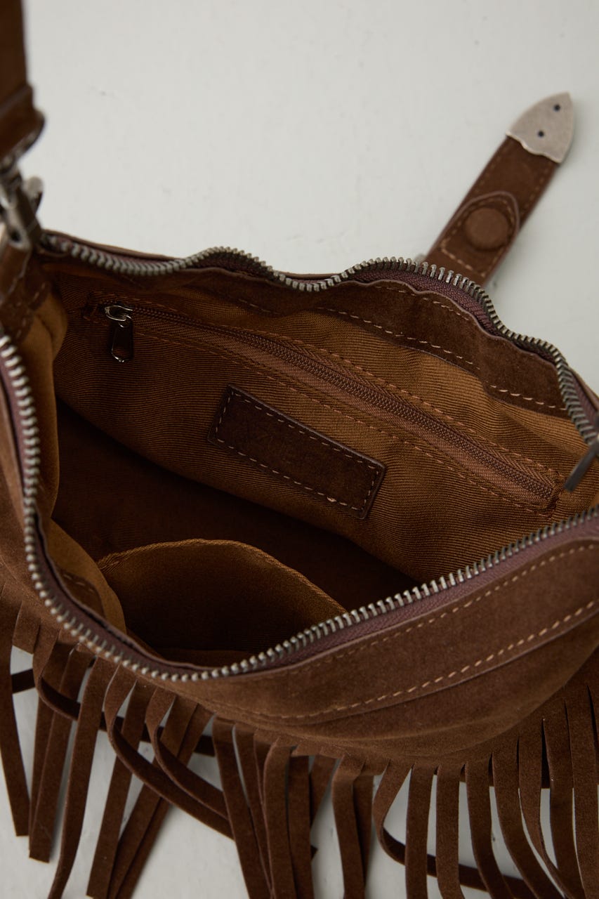 ウエスタンフリンジスエードバッグ BRN FREE