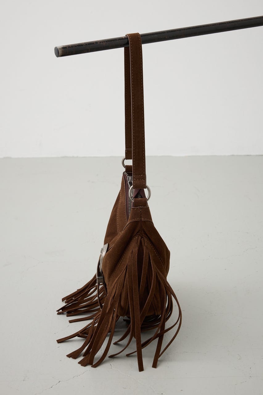 ウエスタンフリンジスエードバッグ BRN FREE