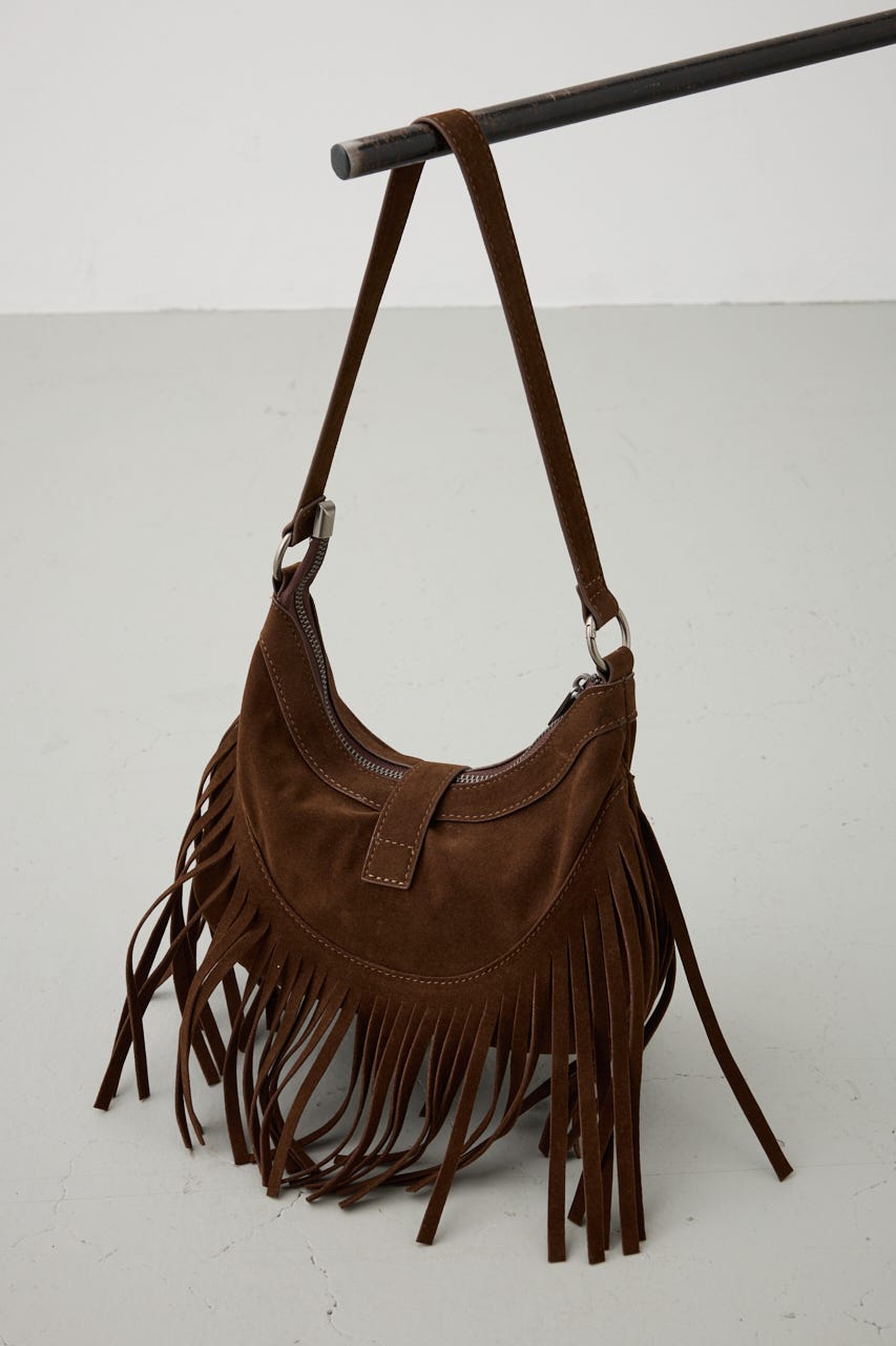 ウエスタンフリンジスエードバッグ BRN FREE
