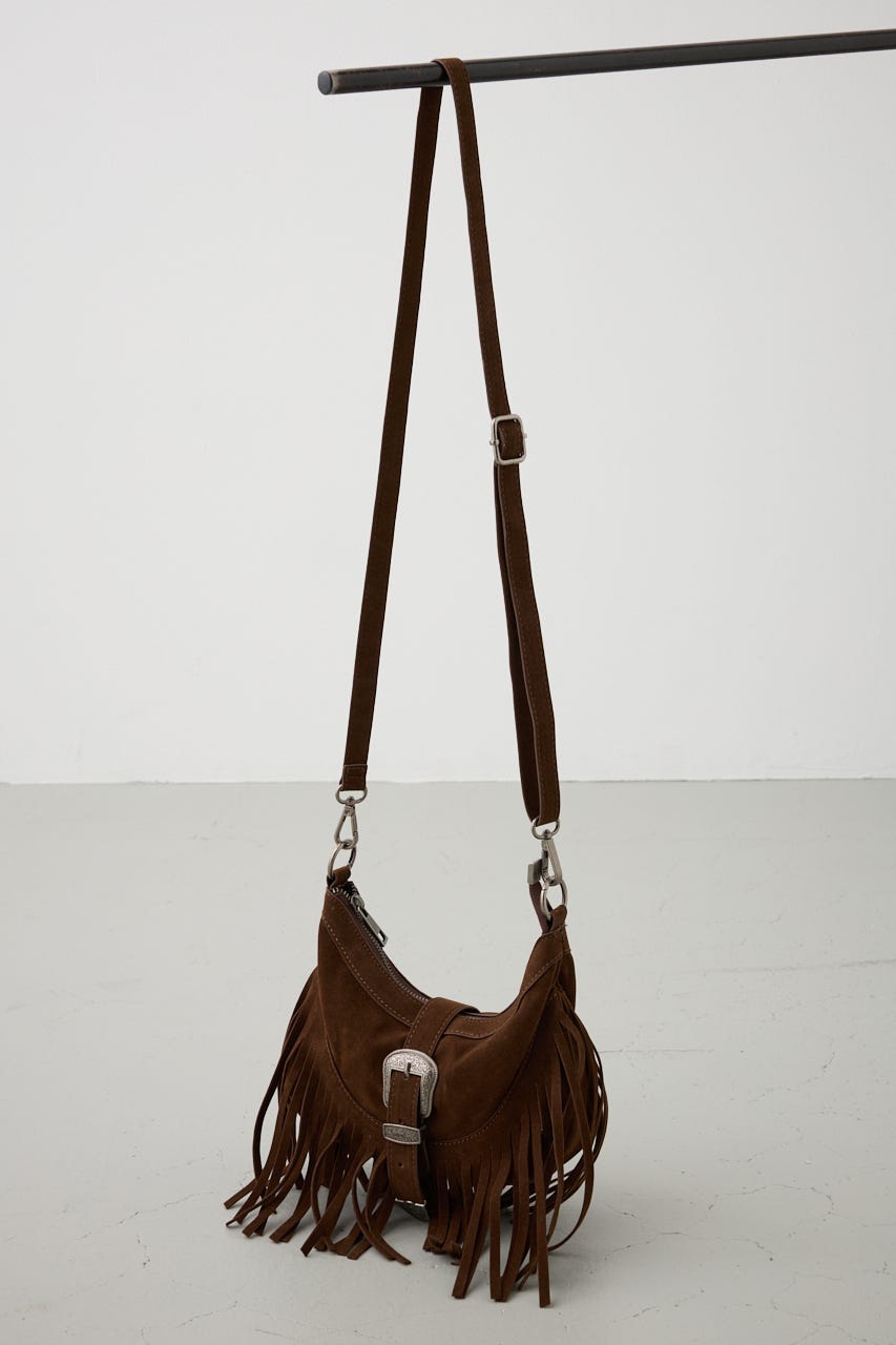 ウエスタンフリンジスエードバッグ BRN FREE