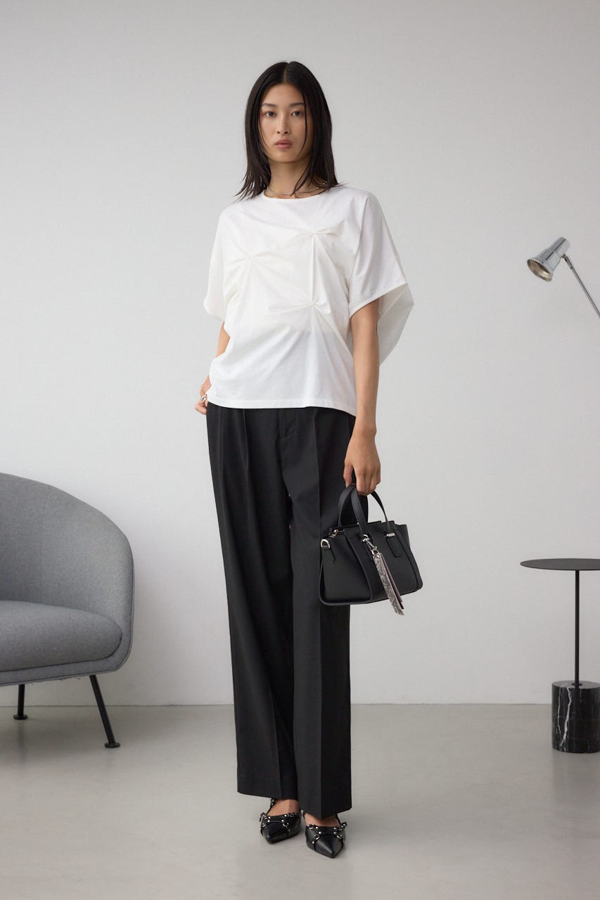 チャームセットトラペイズドバッグ BLK FREE