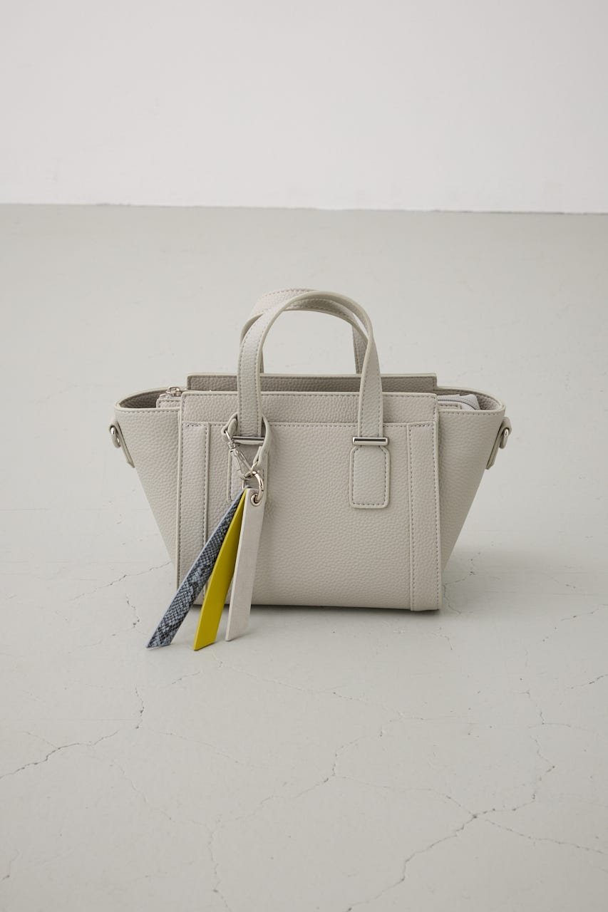 チャームセットトラペイズドバッグ L/GRY FREE