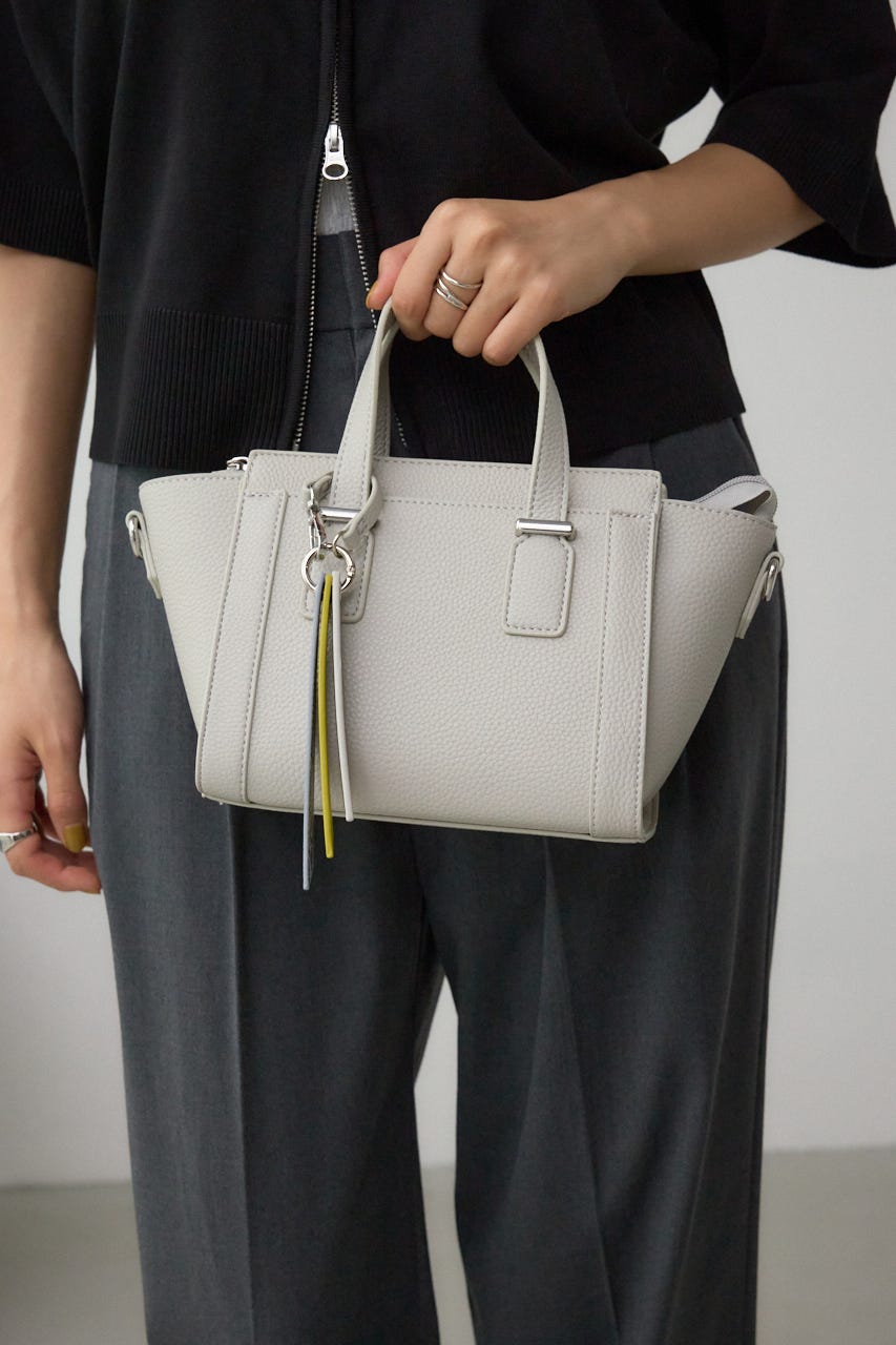 チャームセットトラペイズドバッグ L/GRY FREE