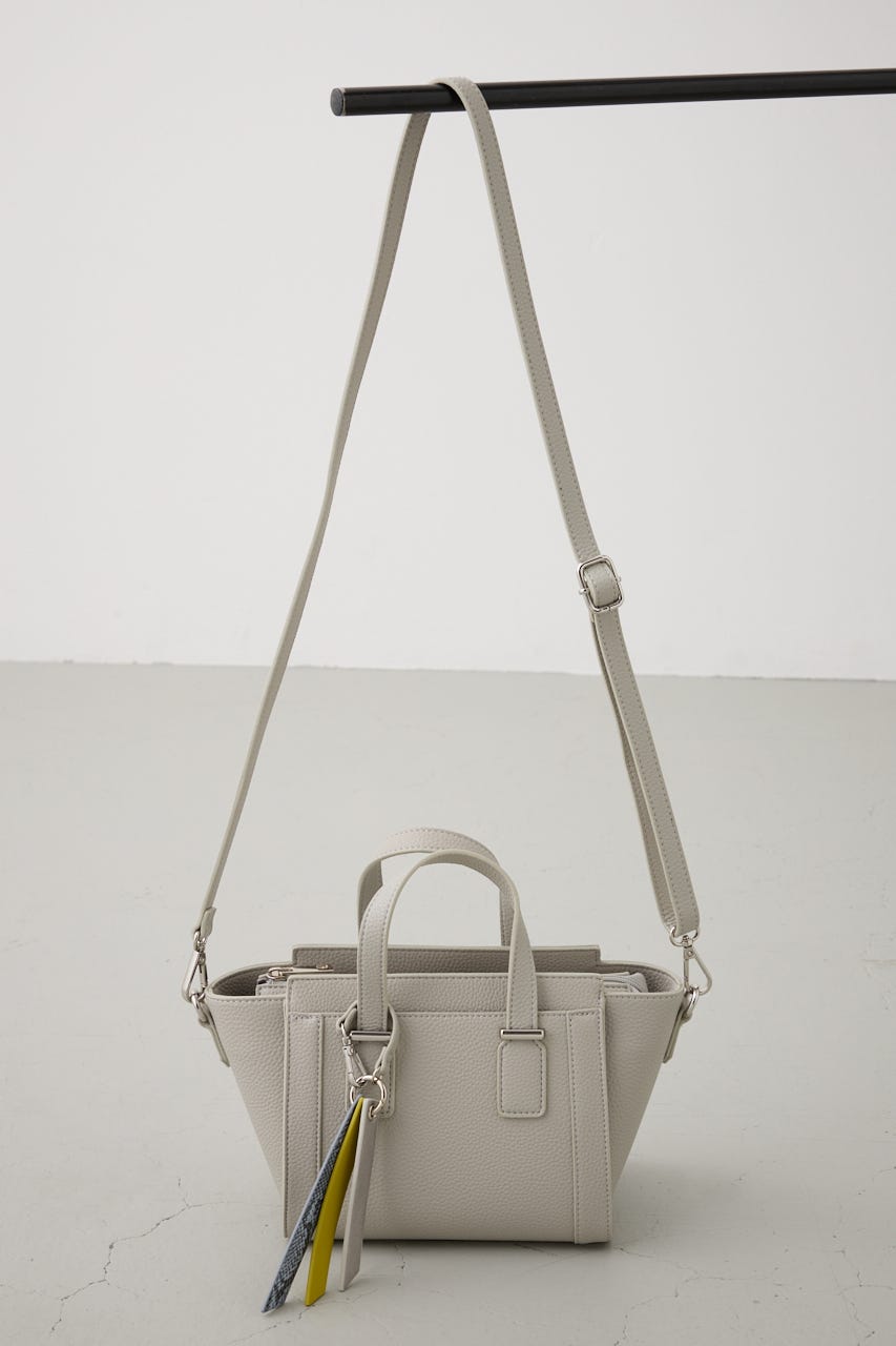 チャームセットトラペイズドバッグ L/GRY FREE