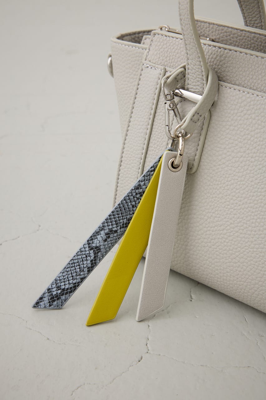 チャームセットトラペイズドバッグ L/GRY FREE