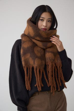 レオパードジャガードマフラー