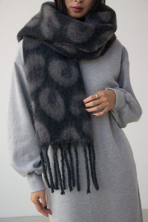 レオパードジャガードマフラー