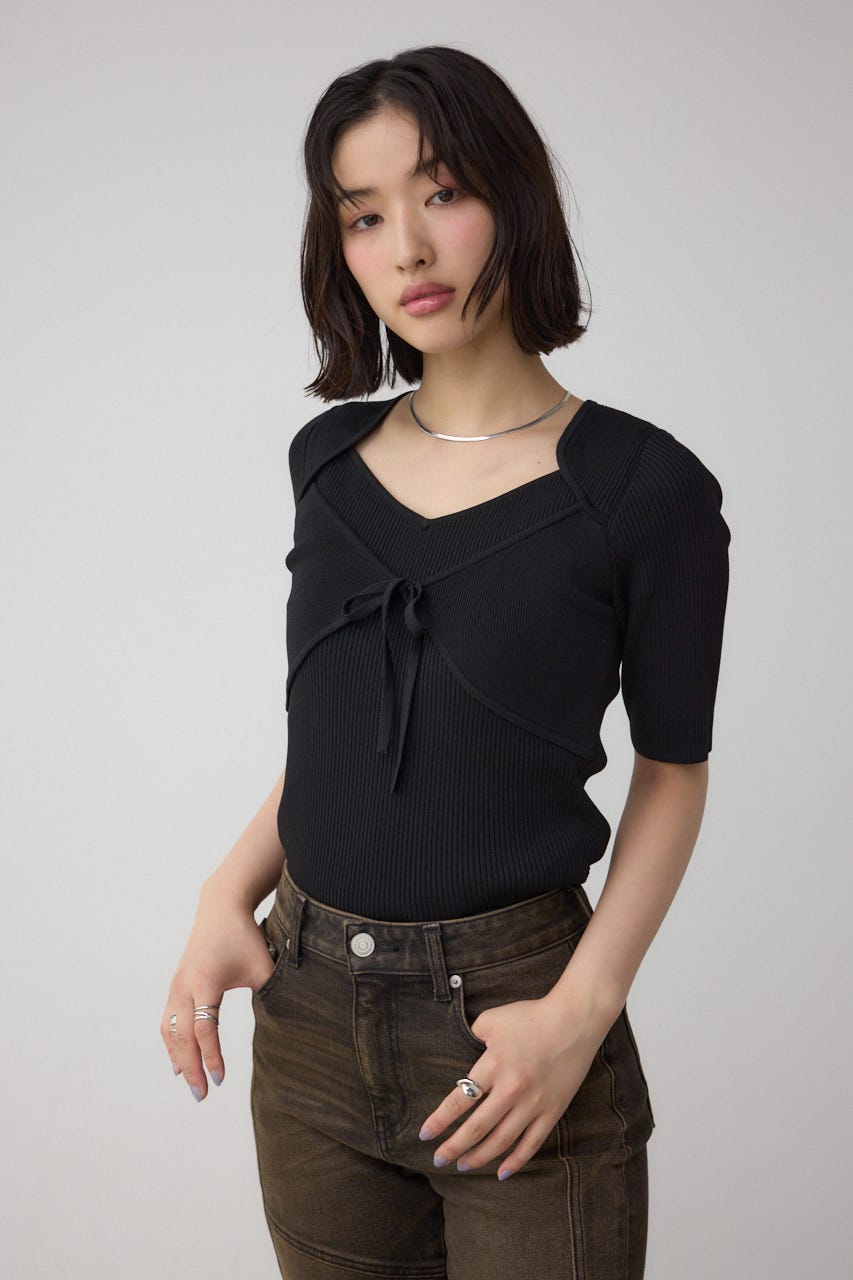 AZUL BY MOUSSY | ビスチェレイヤードデザインニット (ニット