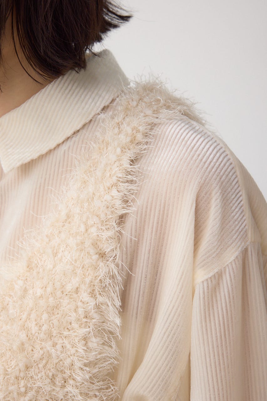 バックオープンポンポンヤーンベスト IVOY FREE