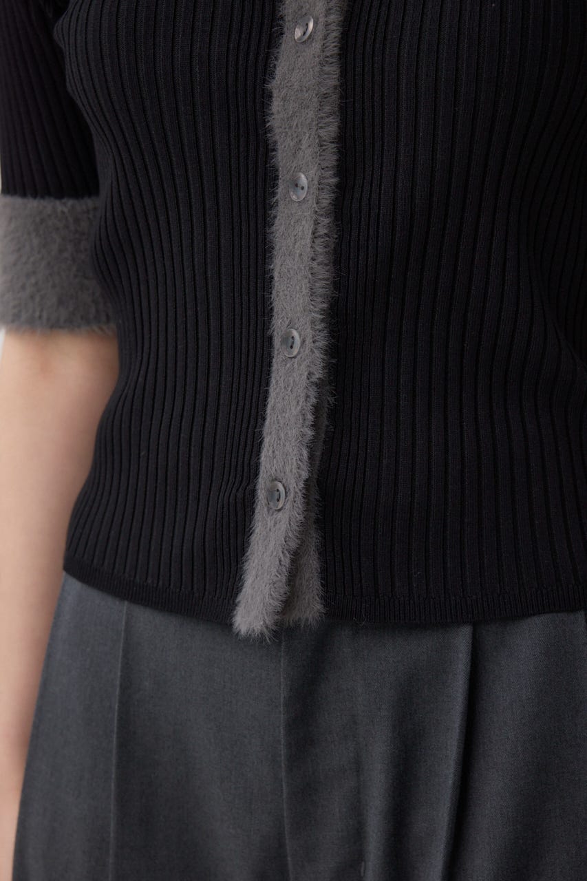 AZUL BY MOUSSY | シャギーコンビポロニットトップス (ニット