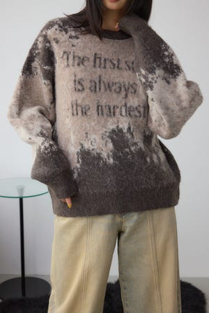 グラデーションジャガードニット