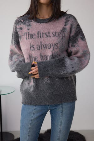 グラデーションジャガードニット