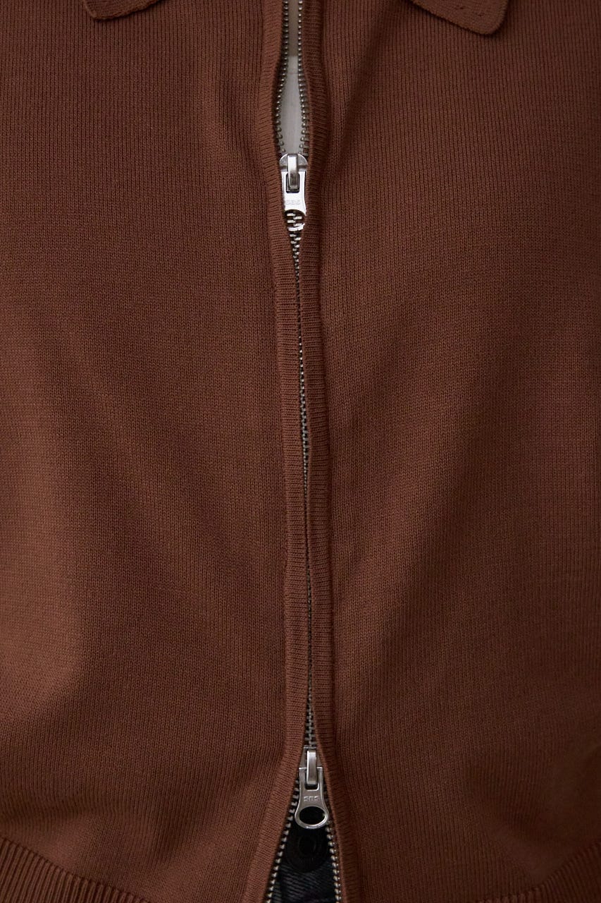 AZUL BY MOUSSY | Wジップポロカラーニットカーディガン