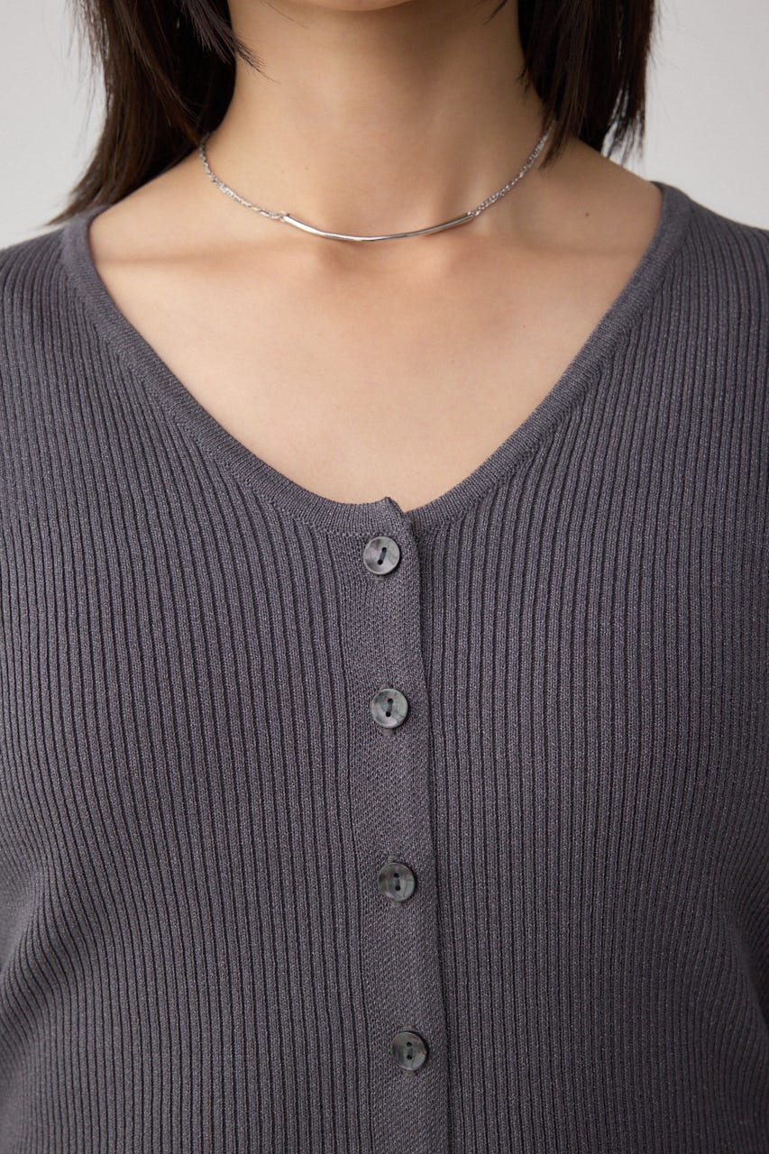 AZUL BY MOUSSY | Vネックリブニットカーディガン (カーディガン