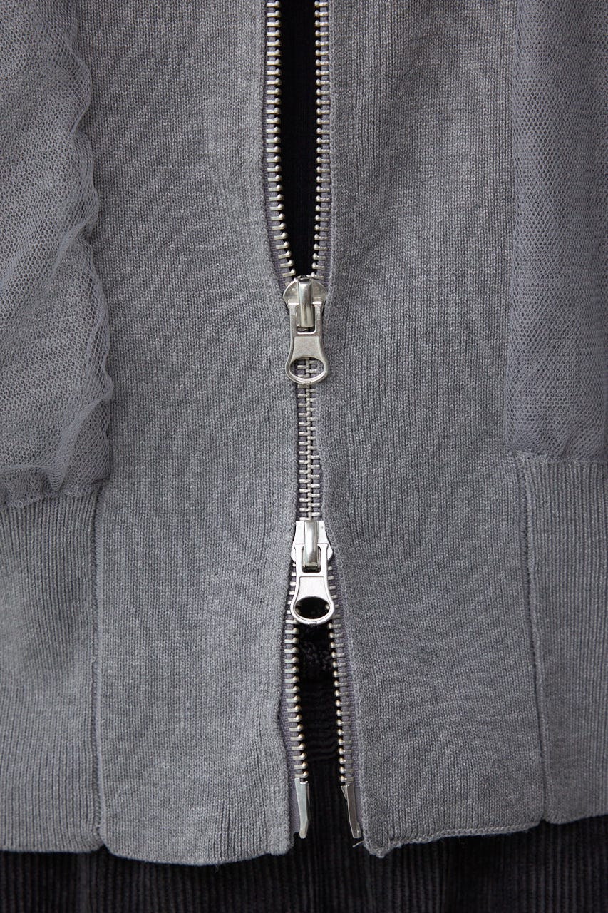 AZUL BY MOUSSY | チュールドッキングニットカーディガン