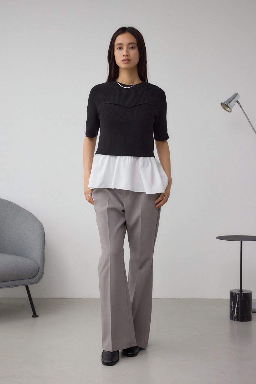ma_sa　スラックス&ペプラムニット AZUL BY MOUSSY | ペプラムインナーセットニット (ニット