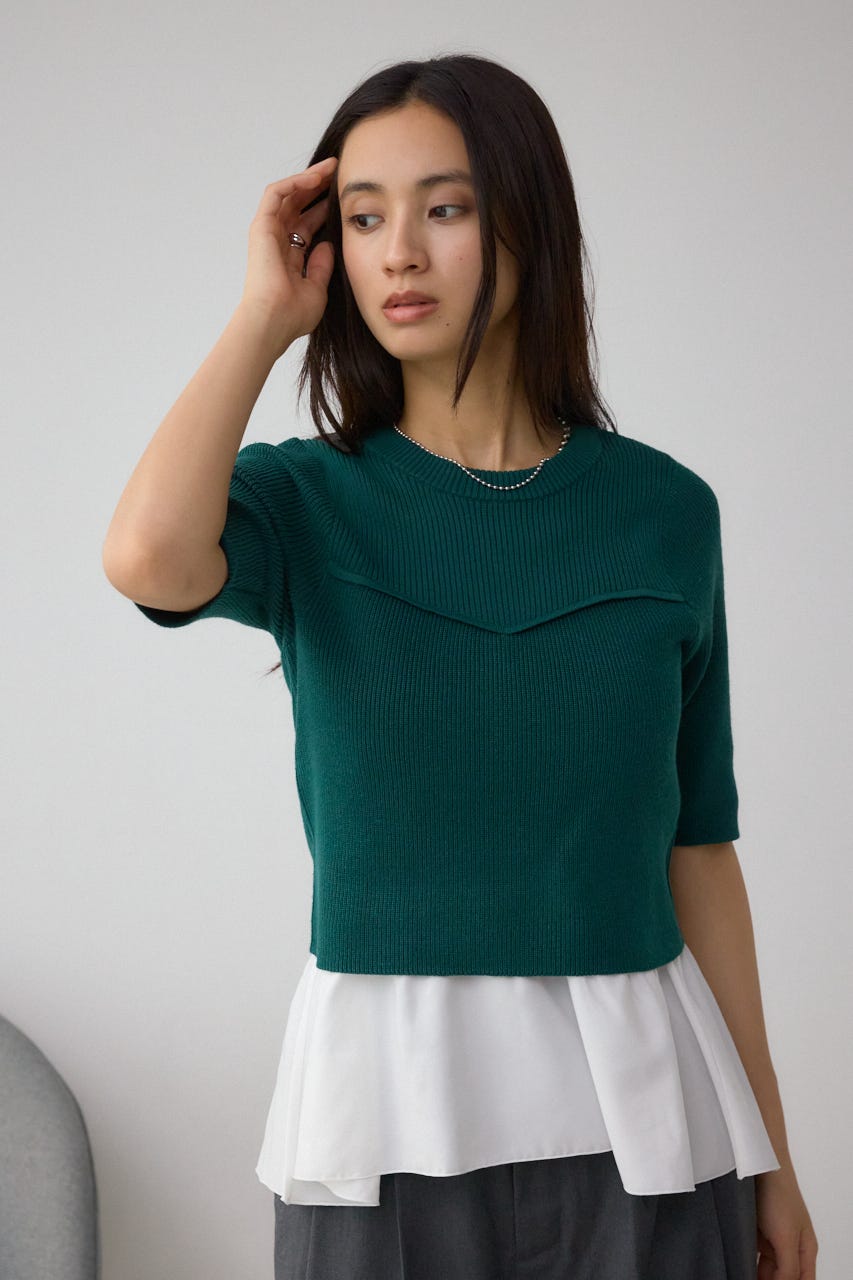 Bluesky.Mint様 AZUL BY MOUSSY | ペプラムインナーセットニット (ニット