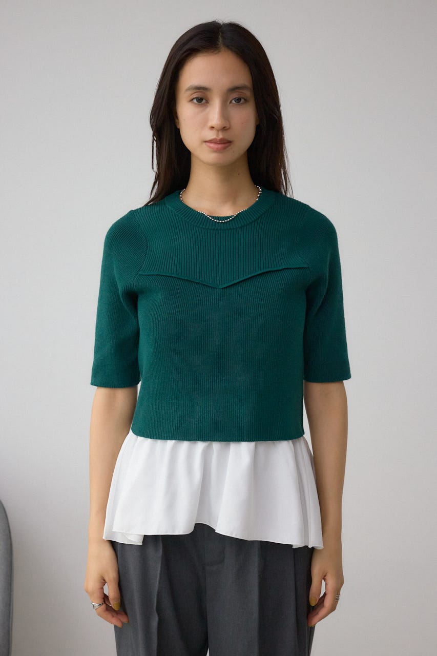 ma_sa　スラックス&ペプラムニット AZUL BY MOUSSY | ペプラムインナーセットニット (ニット