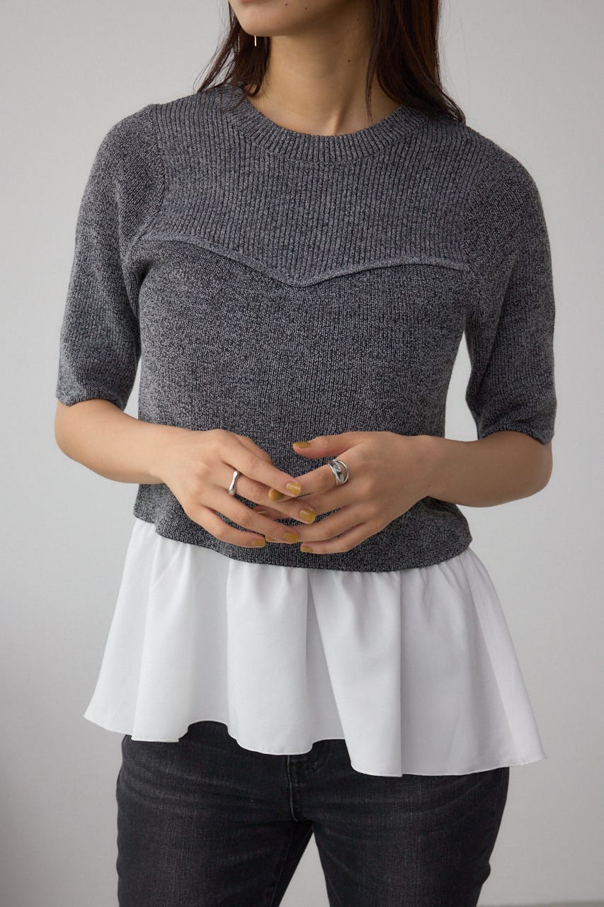 Bluesky.Mint様 AZUL BY MOUSSY | ペプラムインナーセットニット (ニット