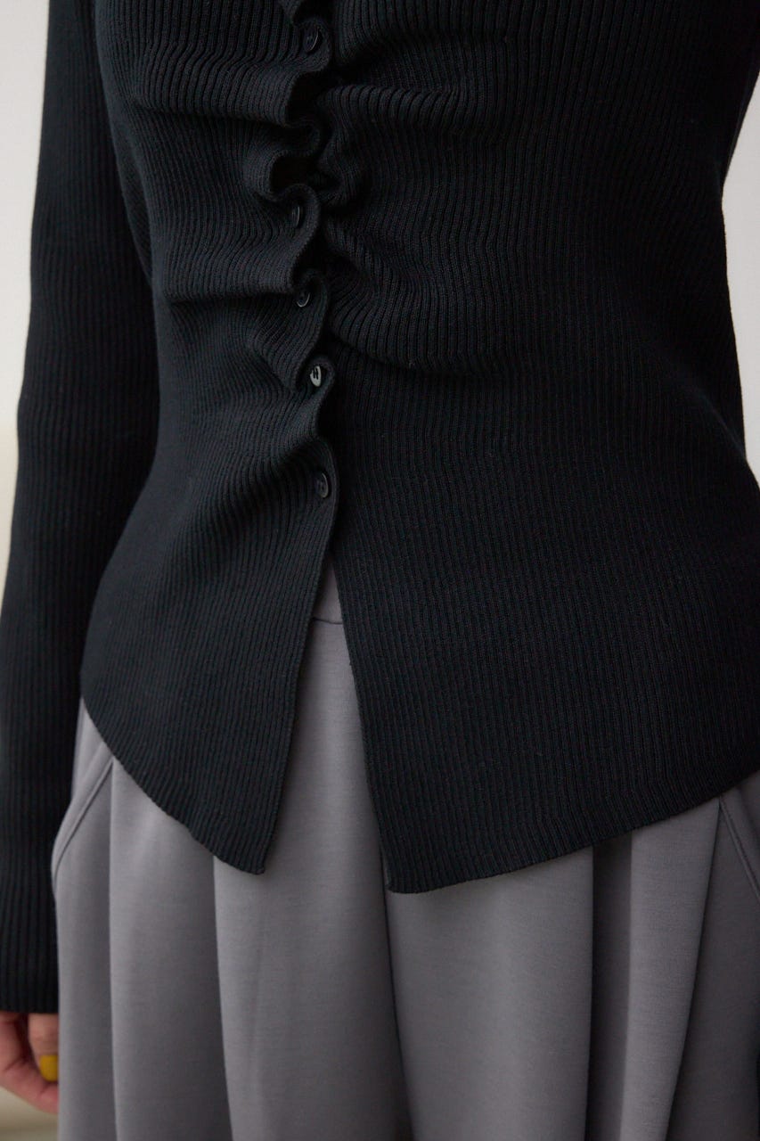 AZUL BY MOUSSY | フロントギャザーVネックニット (ニット