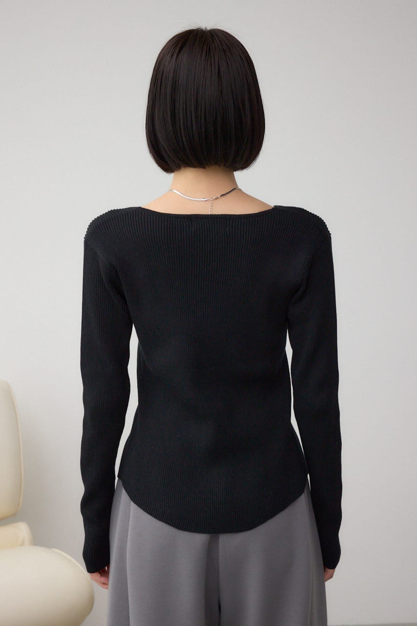 ★ページ AZUL BY MOUSSY | フロントギャザーVネックニット (ニット