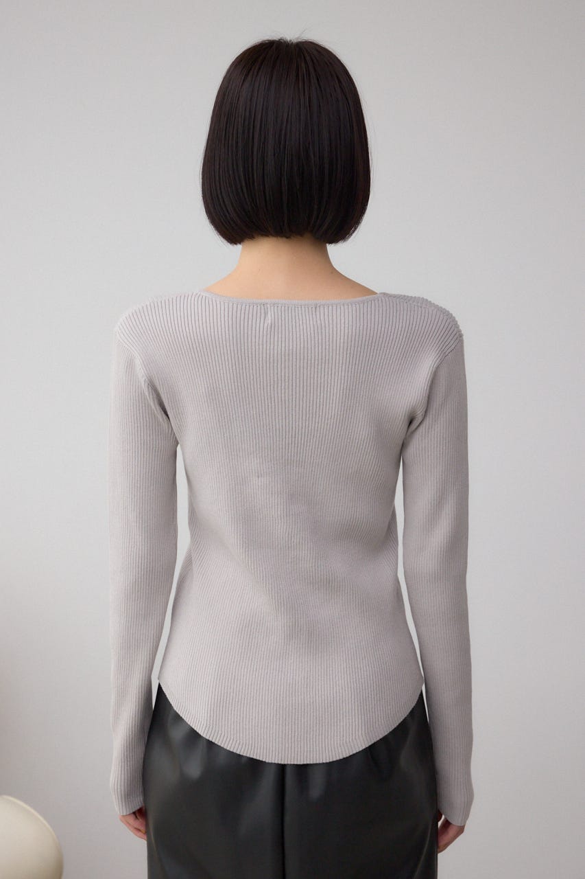 AZUL BY MOUSSY | フロントギャザーVネックニット (ニット