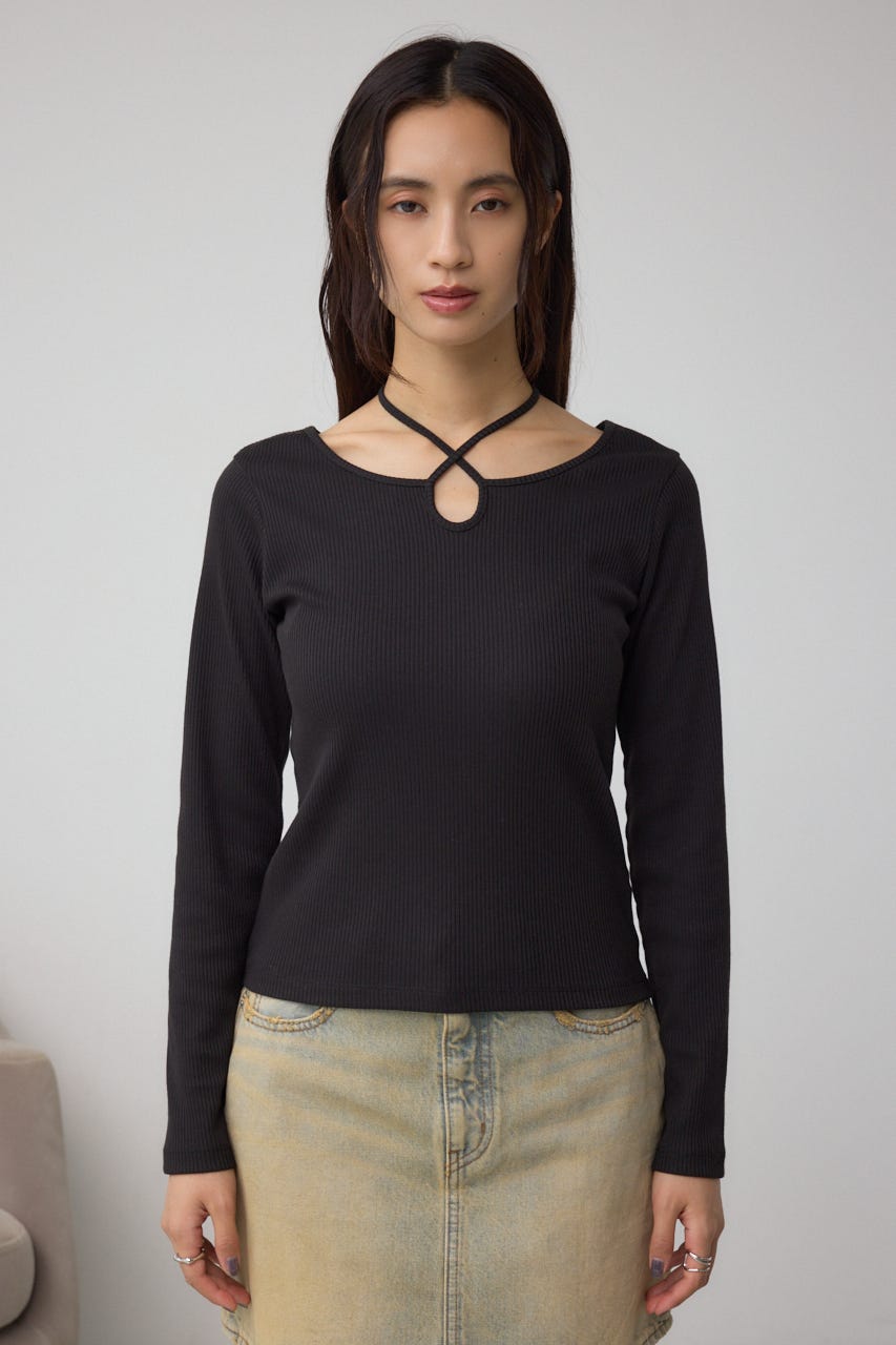 AZUL BY MOUSSY | チョーカータイトトップス (Tシャツ